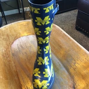 University of Michigan rain boots. Go Blue!